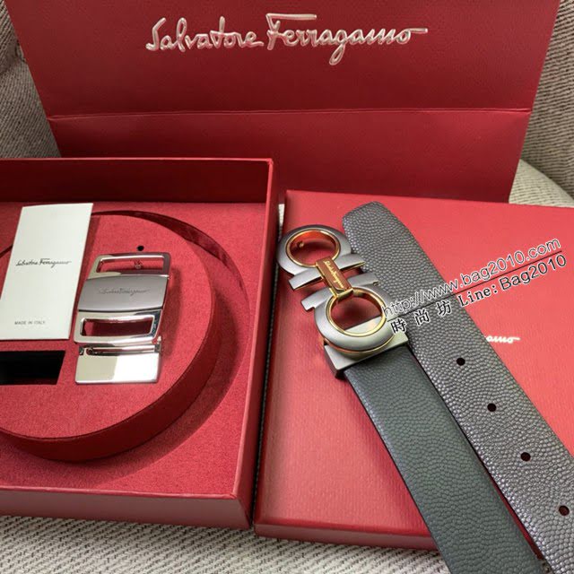 菲拉格慕男女士皮帶 Ferragamo雙扣高端禮盒腰帶  jjp2112